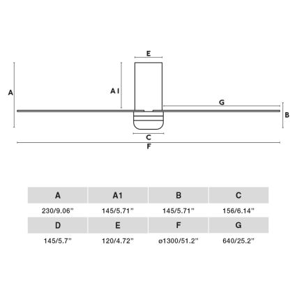 FARO 33829-1TW - LED prigušivi stropni ventilator PUNT TUB M LED/18W/230V 2700/3000/4000K Ø 130 cm bijela/smeđa + daljinski upravljač