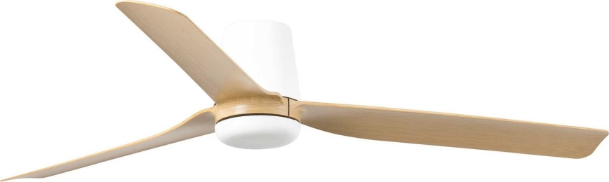 FARO 33829WT - Stropni ventilator PUNT TUB M smeđa/bijela pr. 132 cm Wi-Fi Tuya + daljinski upravljač