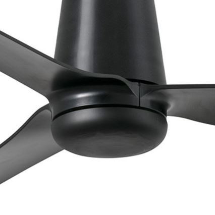 FARO 33830 - Stropni ventilator PUNT TUB M crna pr. 130 cm + daljinski upravljač