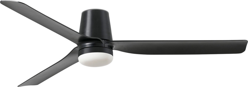 FARO 33830WT-1TW - LED Prigušivi stropni ventilator PUNT TUB M LED/18W/230V 3000/4200/6500K crna pr. 132 cm Wi-Fi Tuya + daljinski upravljač