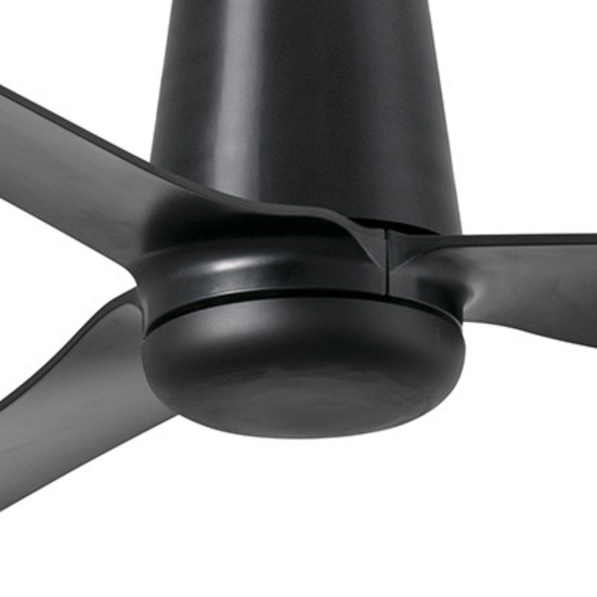 FARO 33830WT - Stropni ventilator PUNT TUB M crna pr. 132 cm Wi-Fi Tuya + daljinski upravljač
