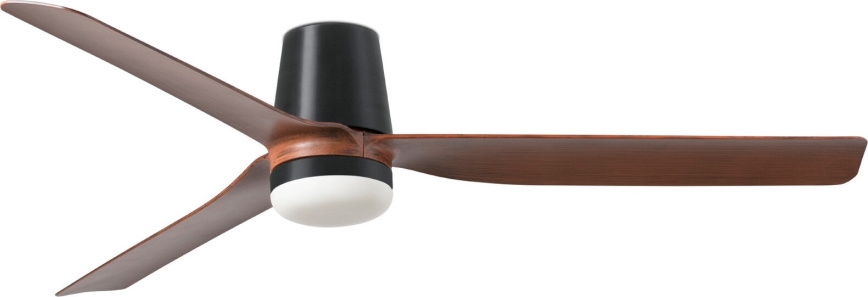 FARO 33831WT-1TW - LED Prigušivi stropni ventilator PUNT TUB M LED/18W/230V 3000/4200/6500K smeđa/crna pr. 132 cm Wi-Fi Tuya + daljinski upravljač