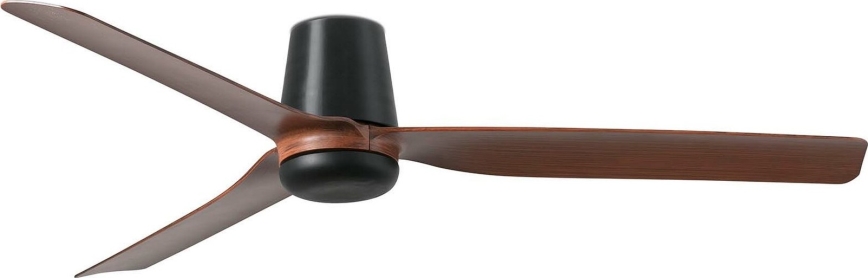 FARO 33831WT - Stropni ventilator PUNT TUB M smeđa/crna pr. 132 cm Wi-Fi Tuya + daljinski upravljač