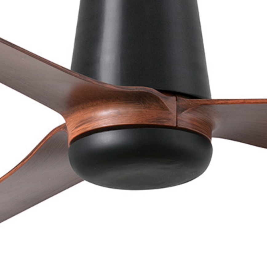 FARO 33831WT - Stropni ventilator PUNT TUB M smeđa/crna pr. 132 cm Wi-Fi Tuya + daljinski upravljač