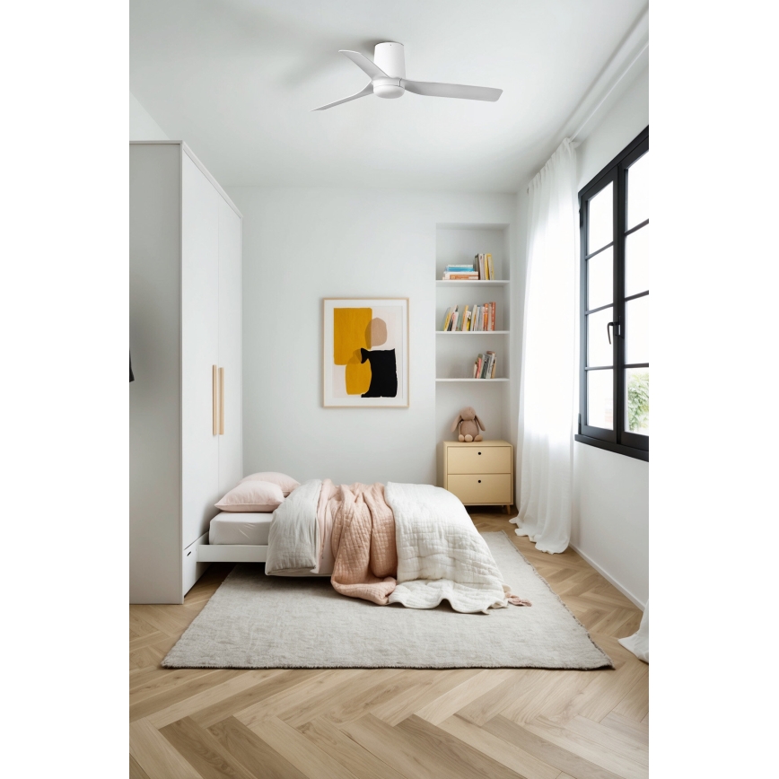FARO 33832 - Stropni ventilator MINI PUNT TUB S bijela pr. 90 cm + daljinski upravljač