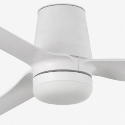 FARO 33832WT-1TW - LED Prigušivi stropni ventilator MINI PUNT TUB S LED/10W/230V 2700/4000/6000K bijela pr. 90 cm Wi-Fi Tuya + daljinski upravljač