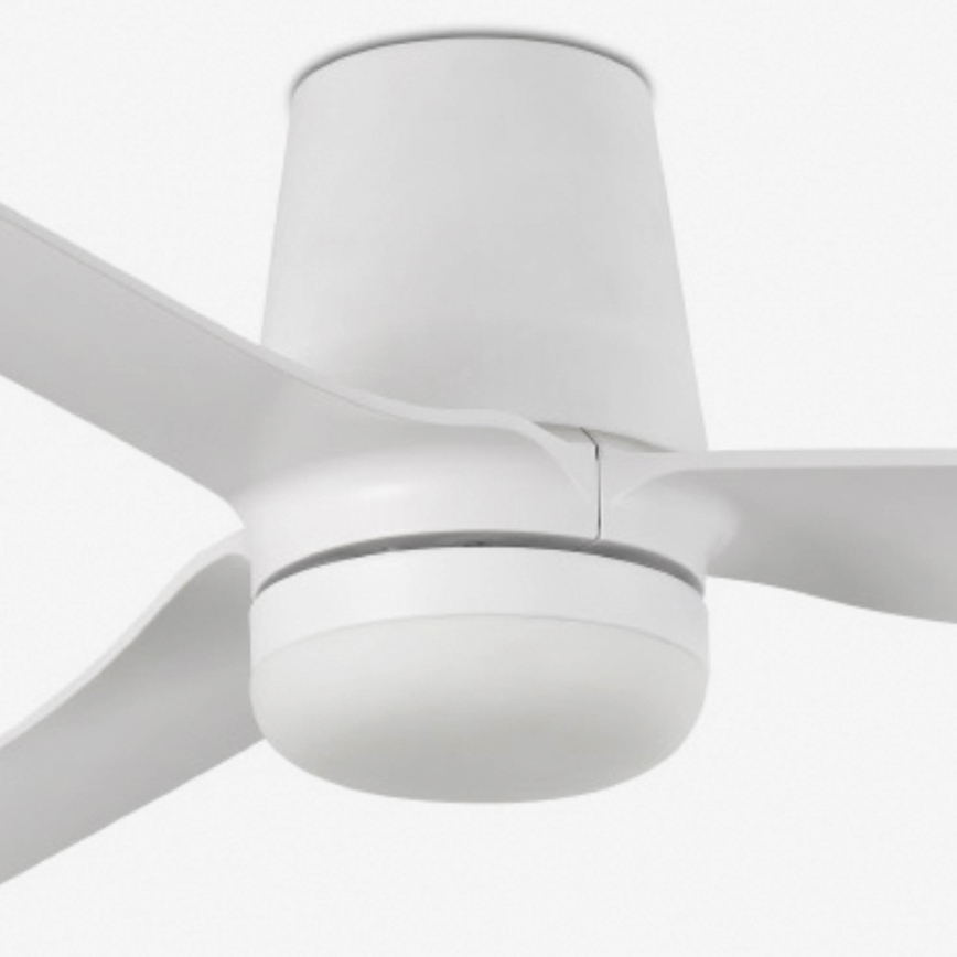 FARO 33832WT-1TW - LED Prigušivi stropni ventilator MINI PUNT TUB S LED/10W/230V 2700/4000/6000K bijela pr. 90 cm Wi-Fi Tuya + daljinski upravljač