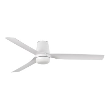 FARO 33832WT-1TW - LED Prigušivi stropni ventilator MINI PUNT TUB S LED/10W/230V 2700/4000/6000K bijela pr. 90 cm Wi-Fi Tuya + daljinski upravljač