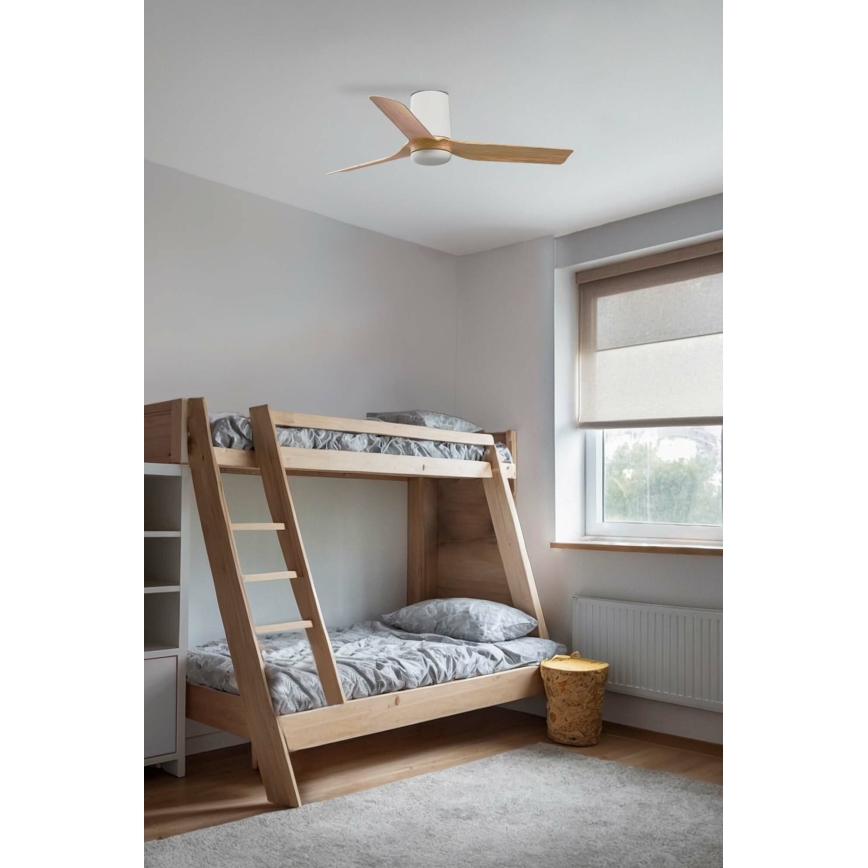 FARO 33833 - Stropni ventilator MINI PUNT TUB S smeđa/bijela pr. 90 cm + daljinski upravljač