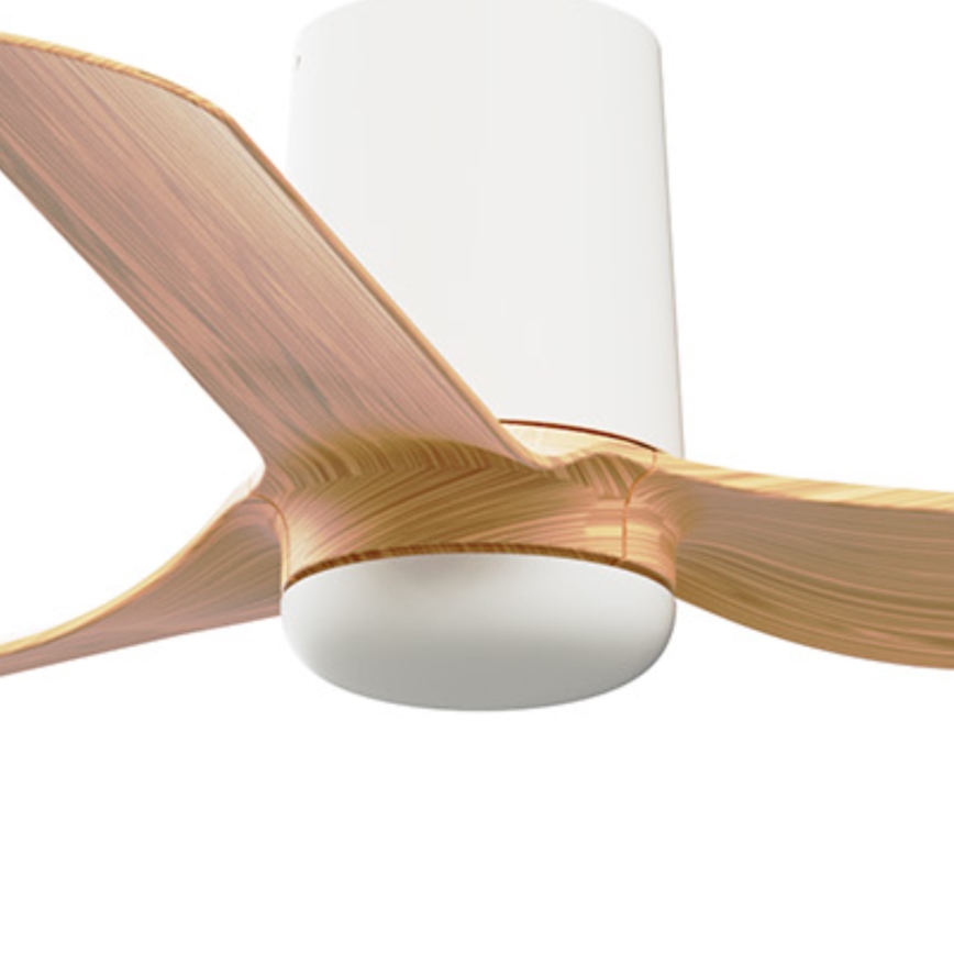 FARO 33833 - Stropni ventilator MINI PUNT TUB S smeđa/bijela pr. 90 cm + daljinski upravljač