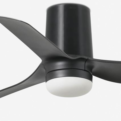 FARO 33834-1TW - LED stropni ventilator s prigušivanjem MINI PUNT TUB s LED/10W/230V 2700/3000/4000K, promjer 90 cm, crna + daljinski upravljač