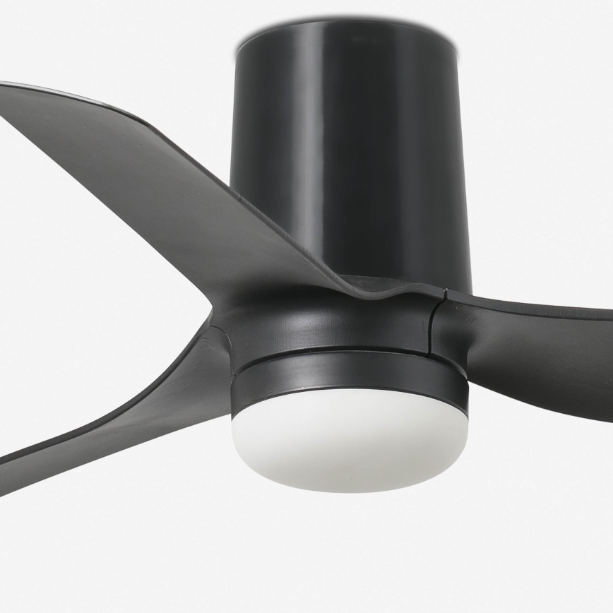 FARO 33834-1TW - LED stropni ventilator s prigušivanjem MINI PUNT TUB s LED/10W/230V 2700/3000/4000K, promjer 90 cm, crna + daljinski upravljač