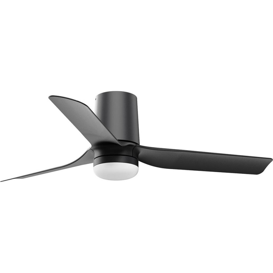FARO 33834WT-1TW - LED Prigušivi stropni ventilator MINI PUNT TUB S LED/10W/230V 2700/4000/6000K crna pr. 90 cm Wi-Fi Tuya + daljinski upravljač
