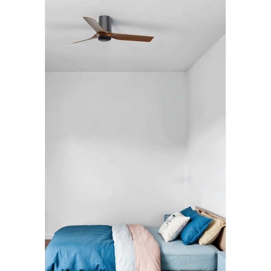 FARO 33835 - Stropni ventilator MINI PUNT TUB S smeđa/crna pr. 90 cm + daljinski upravljač