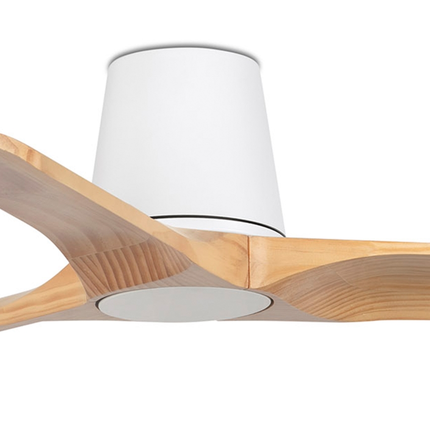FARO 33836 - Stropni ventilator HEYWOOD TUB S borovina/bijela promjer 90 cm + daljinski upravljač