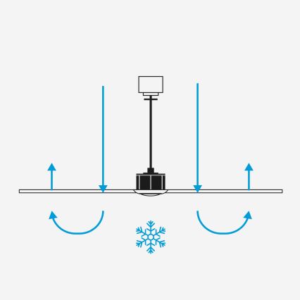 FARO 33836 - Stropni ventilator HEYWOOD TUB S bor/bijela pr. 90 cm + daljinski upravljač