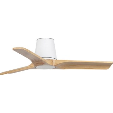 FARO 33836 - Stropni ventilator HEYWOOD TUB S borovina/bijela promjer 90 cm + daljinski upravljač