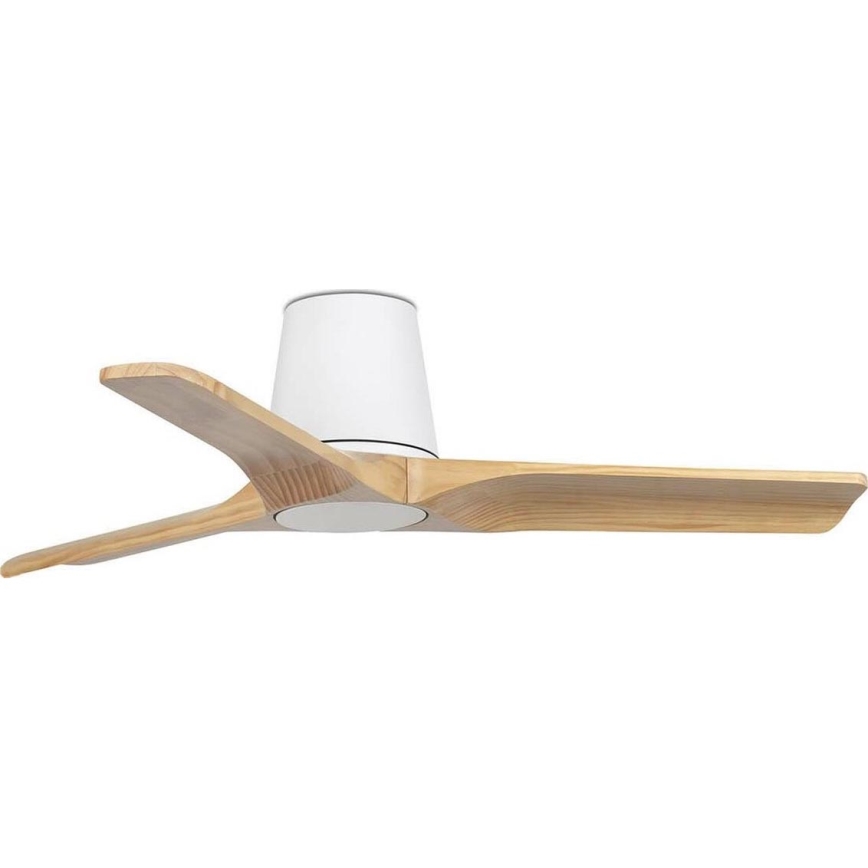 FARO 33836WT - Stropni ventilator HEYWOOD TUB S bor/bijela pr. 90 cm Wi-Fi Tuya + daljinski upravljač