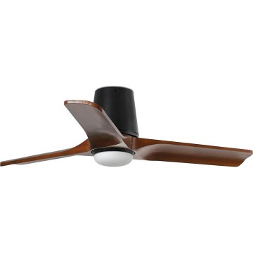 FARO 33837-1TW - LED Prigušivi stropni ventilator HEYWOOD TUB S LED/10W/230V 2700/4000/6000K bor/crna pr. 90 cm + daljinski upravljač