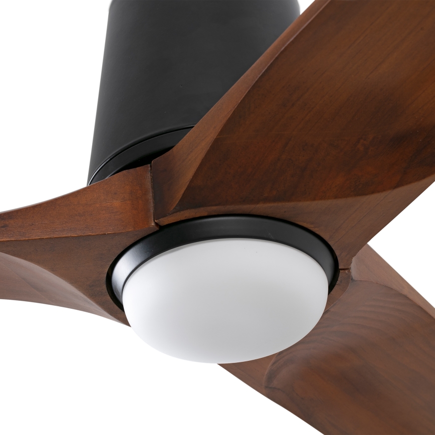 FARO 33839-1TW - LED Prigušivi stropni ventilator HEYWOOD TUB L LED/10W/230V 2700/4000/6000K bor/crna pr. 132 cm + daljinski upravljač