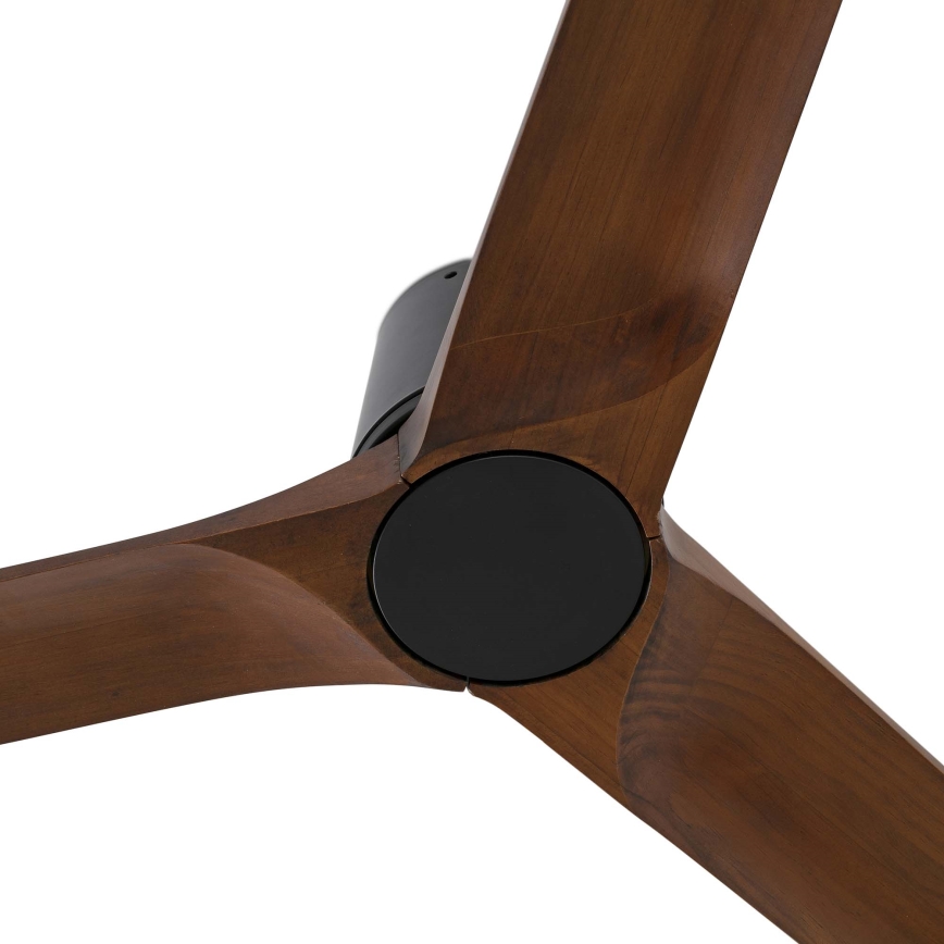 FARO 33839 - Stropni ventilator HEYWOOD TUB L bor/crna pr. 132 cm + daljinski upravljač