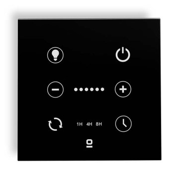 FARO 33988 - Zidni dodirni upravljač za stropni ventilator 230 V, crni