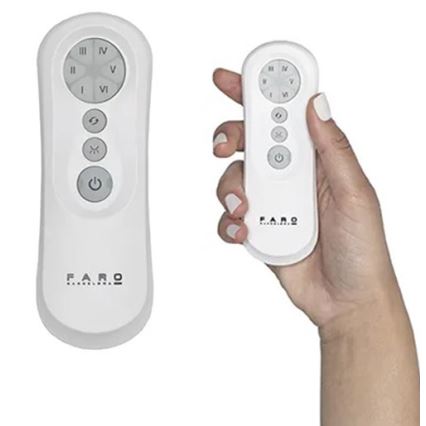 FARO 34100 - Stropni ventilator MILOS crna + daljinski upravljač
