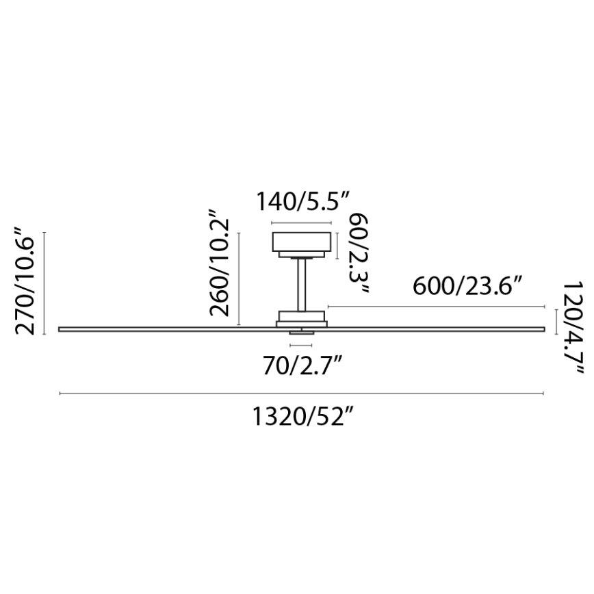 FARO 34100 - Stropni ventilator MILOS crna + daljinski upravljač
