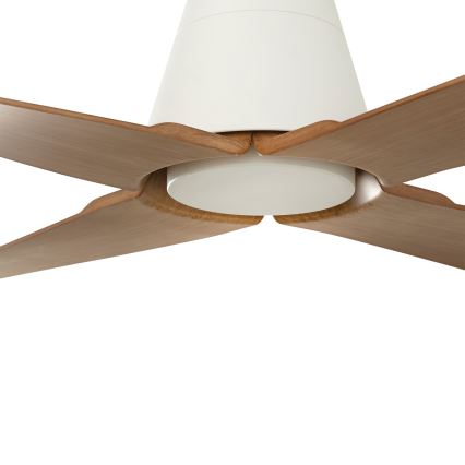 FARO 34105 - Stropni ventilator TYPHOON M smeđa/bijela pr. 130 cm IP44 + daljinski upravljač