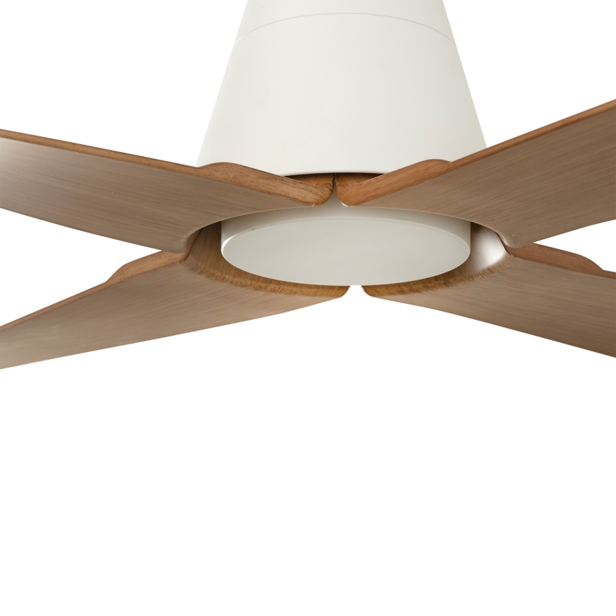 FARO 34105 - Stropni ventilator TYPHOON M smeđa/bijela pr. 130 cm IP44 + daljinski upravljač
