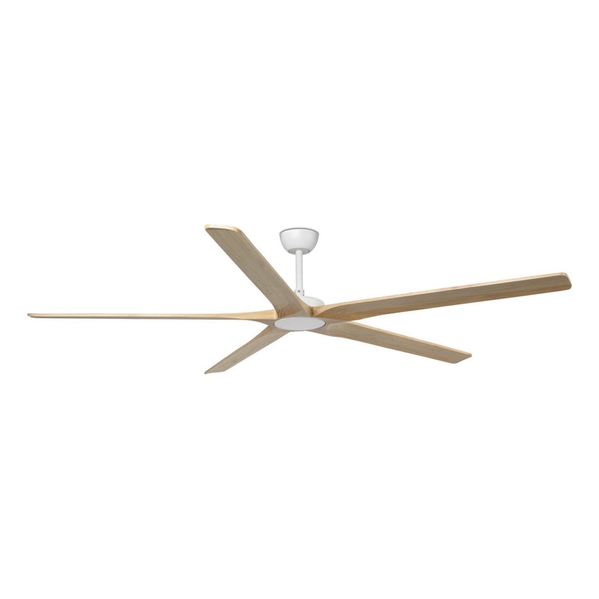 FARO 34191WT - Stropni ventilator BIGWOOD XL bor/bijela pr. 200 cm Wi-Fi Tuya + daljinski upravljač