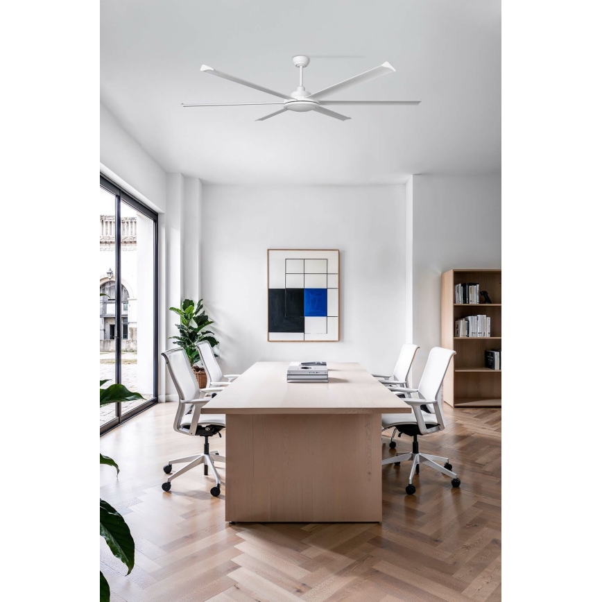 FARO 34202 - Stropni ventilator ROTTERDAM XL bijela pr. 200 cm + daljinski upravljač
