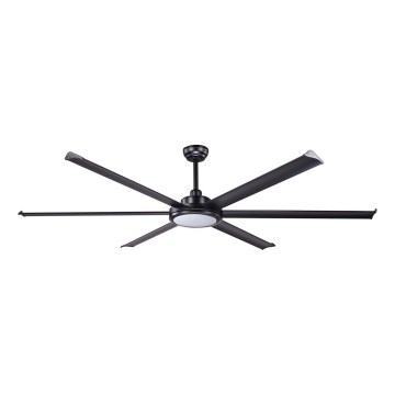 FARO 34203-130 - LED Stropni ventilator ROTTERDAM XL LED/32W/230V crna pr. 200 cm + daljinski upravljač