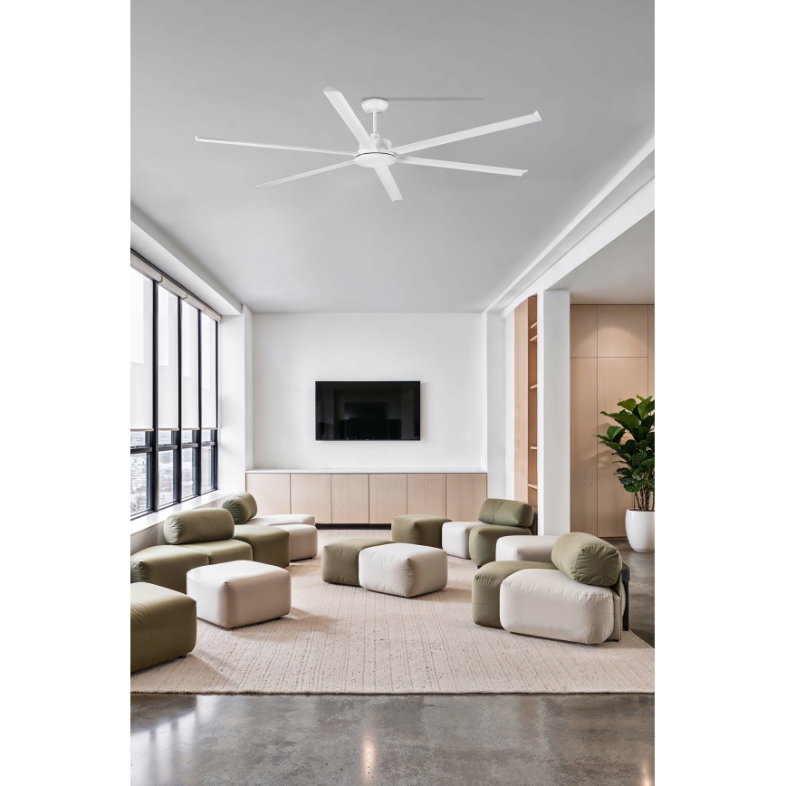 FARO 34206-130 - LED Prigušivi stropni ventilator ROTTERDAM XXL LED/32W/230V bijela pr. 250 cm + daljinski upravljač