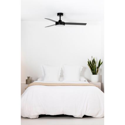 FARO 34261 - LED Stropni ventilator BARTH LED/24W/230V crna + daljinski upravljač