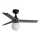 FARO 34278WT-11L - Stropni ventilator KLIM S 1xE27/15W/230V drvo/crna pr. 92,5 cm Wi-Fi Tuya + daljinski upravljač