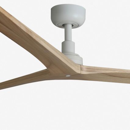 FARO 34279WP - Stropni ventilator KLIM L drvo/bijela pr. 150 cm SMART + daljinski upravljač