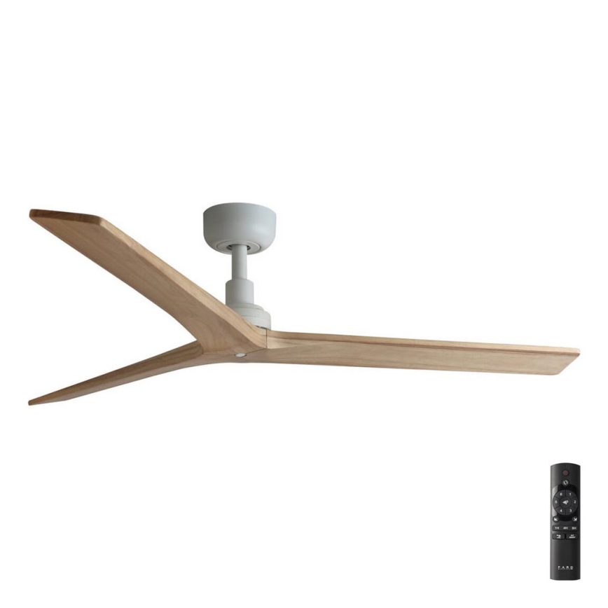 FARO 34280 - Stropni ventilator KLIM M smeđa/bijela pr. 125 cm + daljinski upravljač