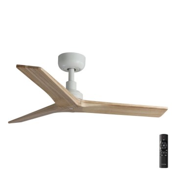 FARO 34281 - Stropni ventilator KLIM S smeđa/bijela pr. 92,5 cm + daljinski upravljač