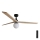 FARO 34282-11L - Stropni ventilator KLIM L 1xE27/15W/230V drvo/crna pr. 150 cm + daljinski upravljač