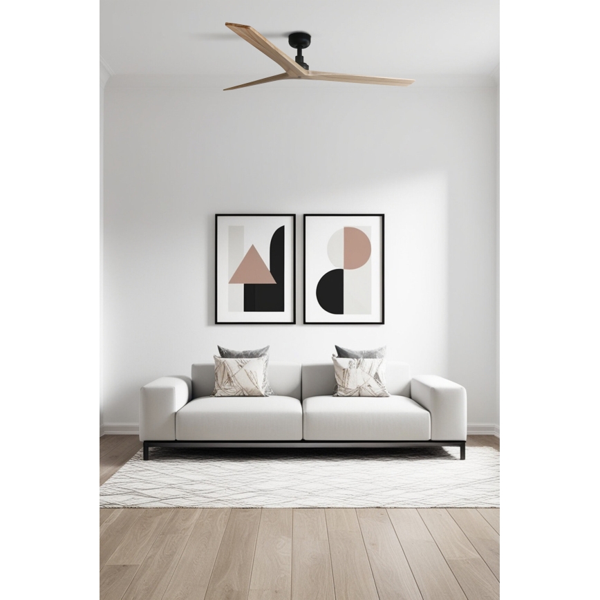 FARO 34282 - Stropni ventilator KLIM L smeđa/crna pr. 150 cm + daljinski upravljač