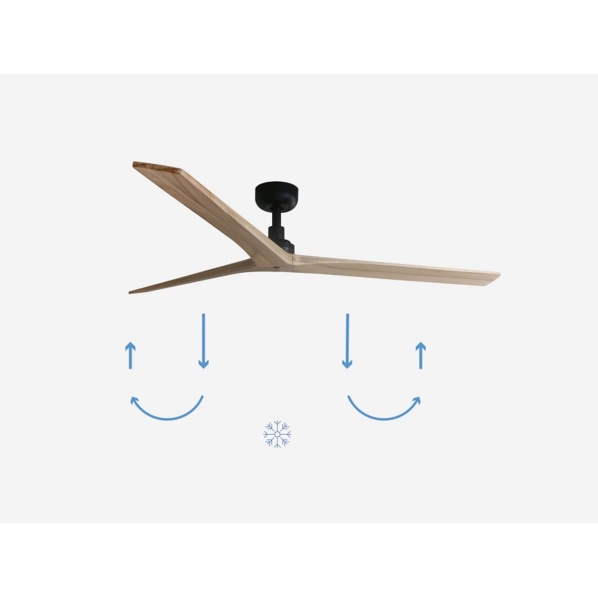 FARO 34282 - Stropni ventilator KLIM L smeđa/crna pr. 150 cm + daljinski upravljač