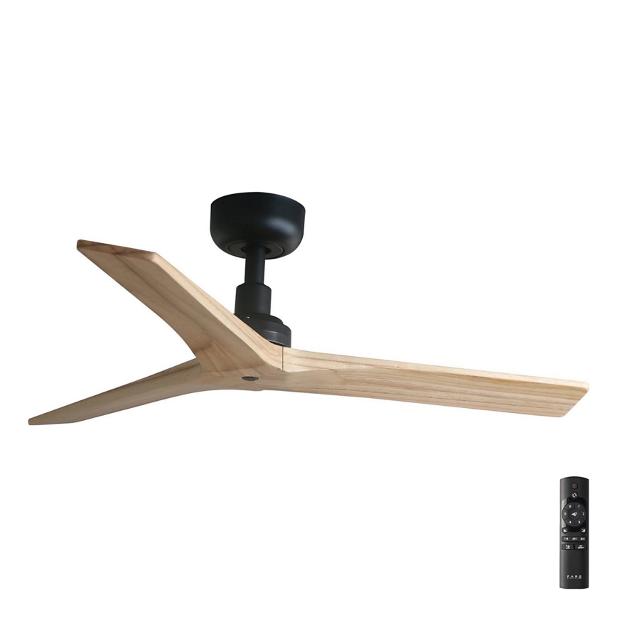 FARO 34284 - Stropni ventilator KLIM S smeđa/crna pr. 92,5 cm + daljinski upravljač