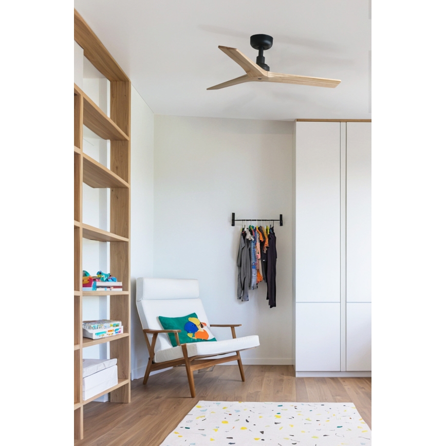 FARO 34284 - Stropni ventilator KLIM S smeđa/crna pr. 92,5 cm + daljinski upravljač