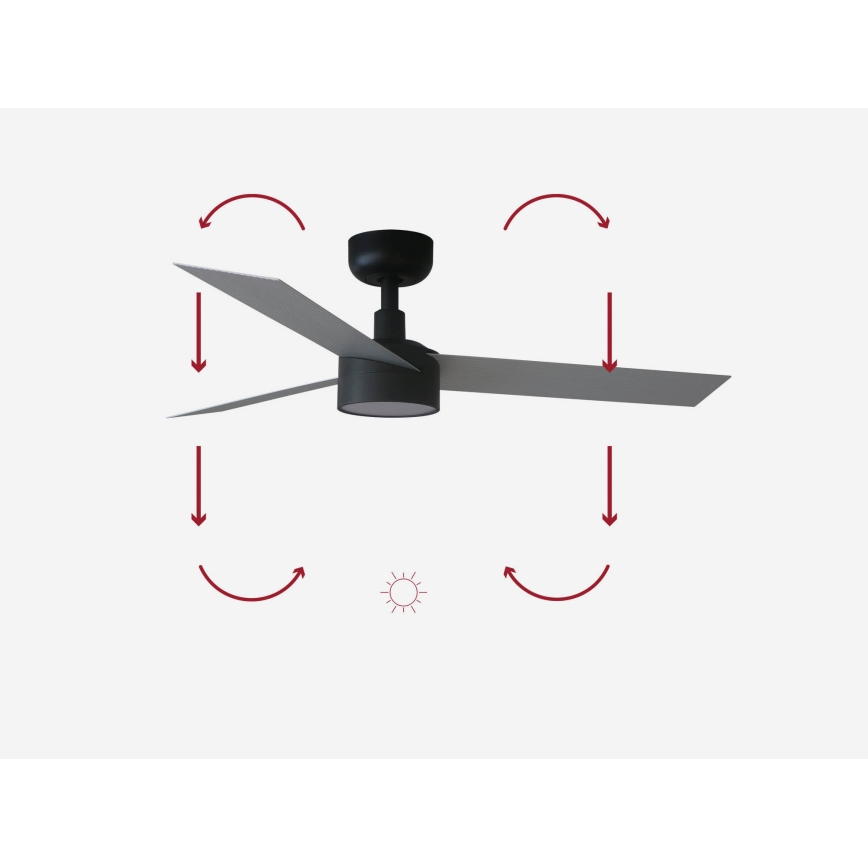 FARO 34285-1TW - LED Prigušivi stropni ventilator CRUISER S LED/18W/230V 2700/4000/6500K pr. 106 cm + daljinski upravljač