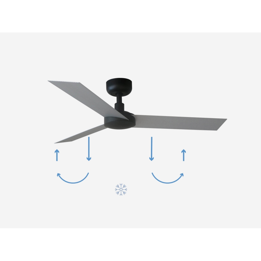 FARO 34285 - Stropni ventilator CRUISER S crna pr. 106 cm + daljinski upravljač