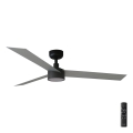 FARO 34286-1TW - LED Prigušivi stropni ventilator CRUISER L LED/18W/230V 2700/4000/6500K pr. 132 cm crna/siva + daljinski upravljač