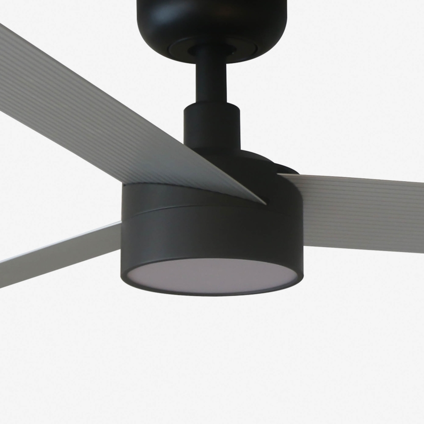 FARO 34286-1TW - LED stropni ventilator s prigušivanjem CRUISER L LED/18W/230V 2700/3000/4000K Ø 132 cm crna/siva + daljinski upravljač