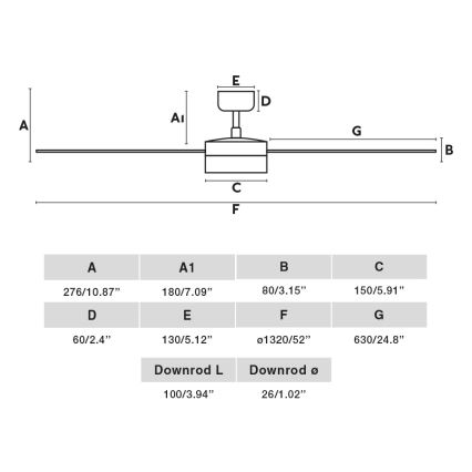 FARO 34286-1TW - LED stropni ventilator s prigušivanjem CRUISER L LED/18W/230V 2700/3000/4000K Ø 132 cm crna/siva + daljinski upravljač