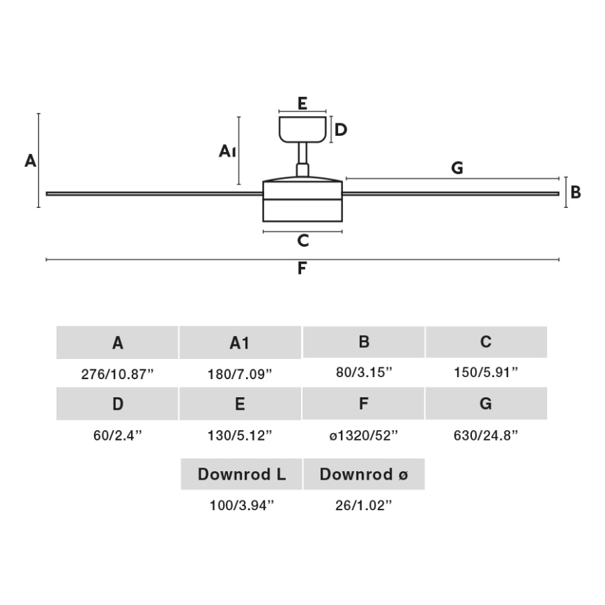 FARO 34286-1TW - LED stropni ventilator s prigušivanjem CRUISER L LED/18W/230V 2700/3000/4000K Ø 132 cm crna/siva + daljinski upravljač